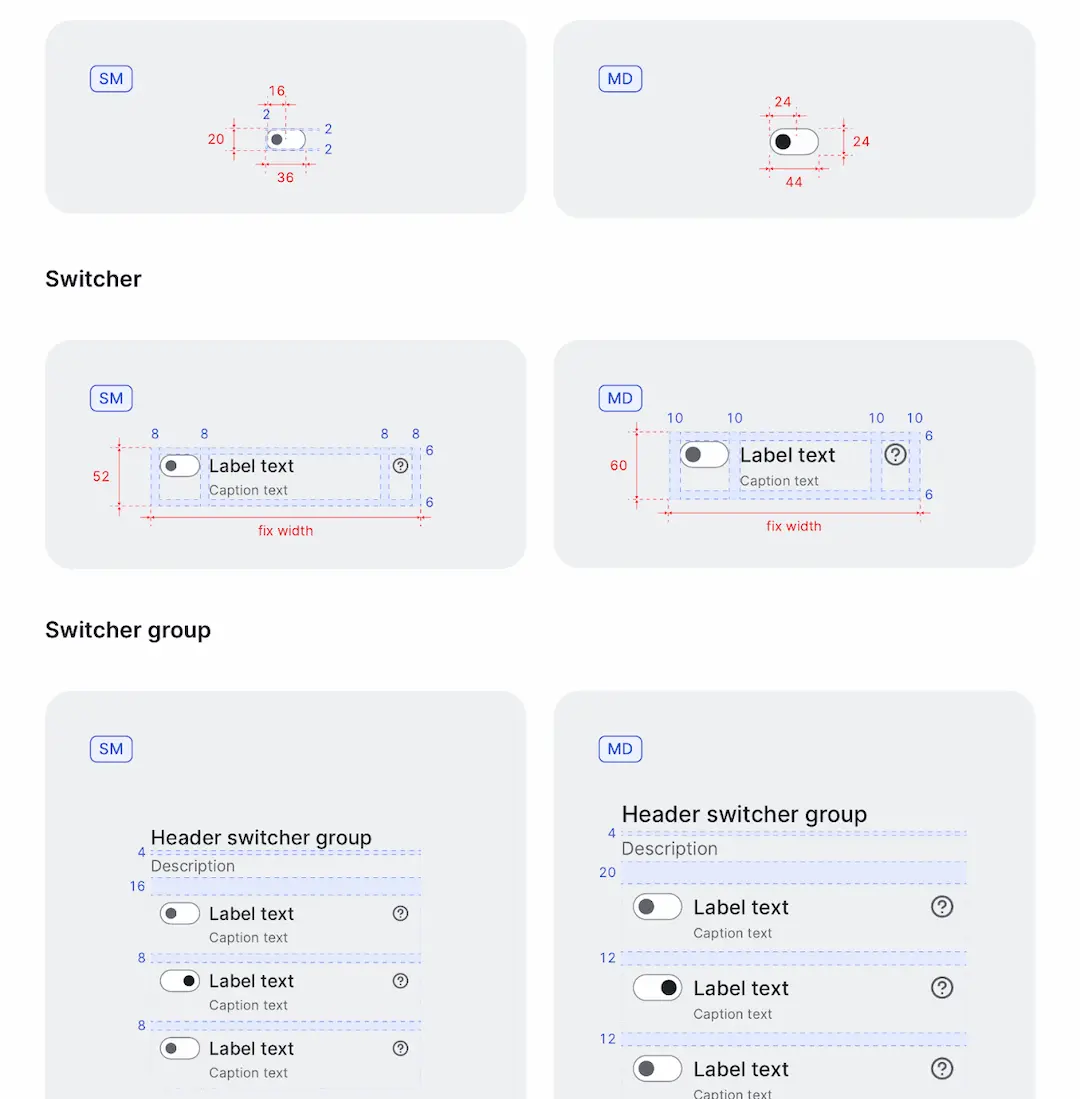 Отступы и размеры